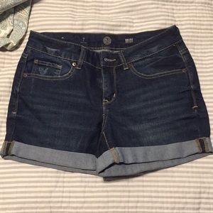 Dark denim shorts